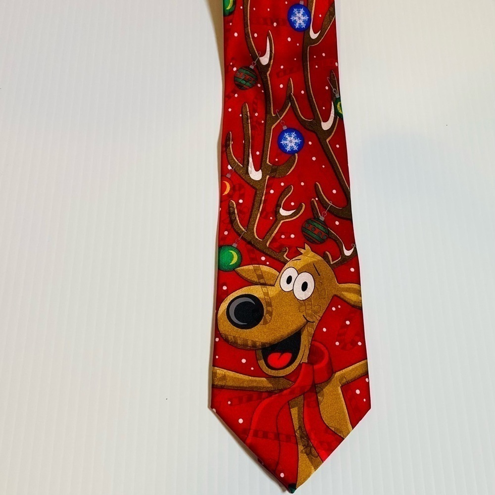 Vintage Hallmark Reindeer Men's Novelty Necktie Holidays Christmas 100% Silk